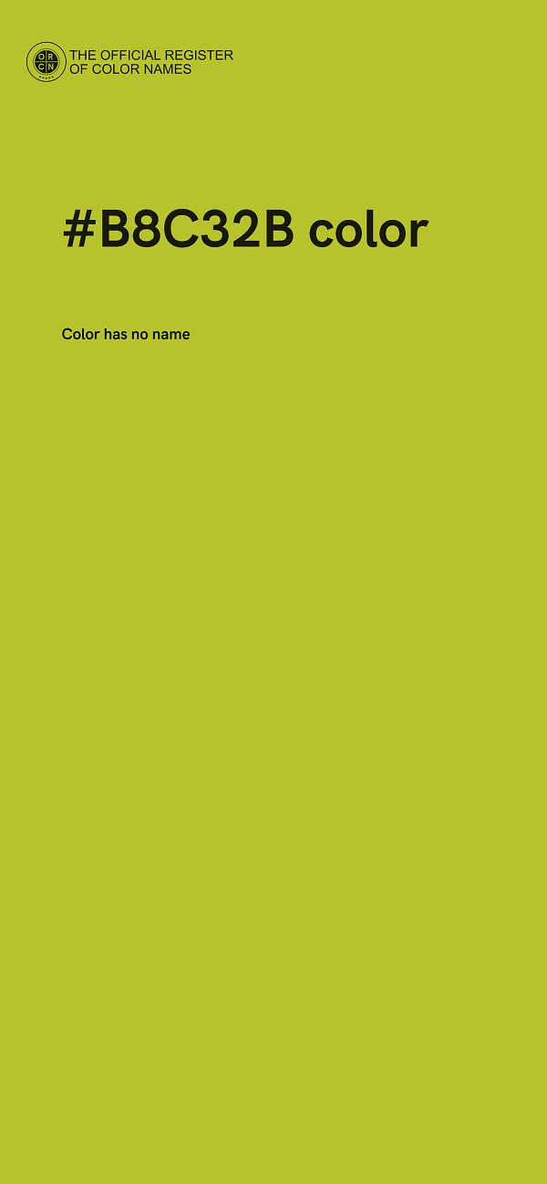 #B8C32B color image