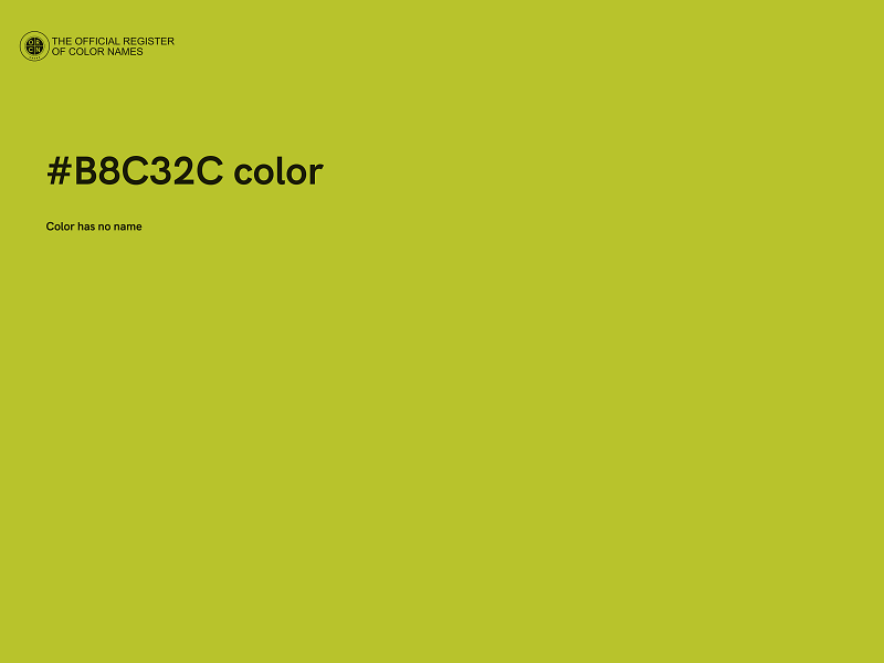 #B8C32C color image