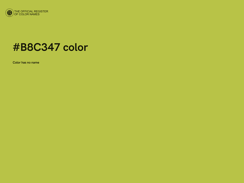 #B8C347 color image