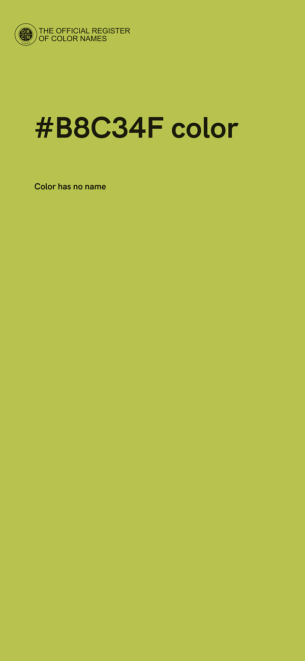 #B8C34F color image