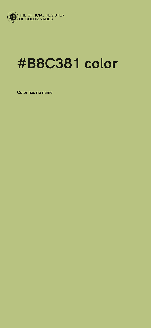 #B8C381 color image