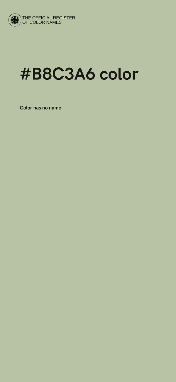 #B8C3A6 color image