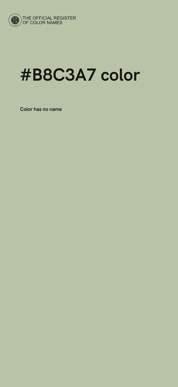 #B8C3A7 color image