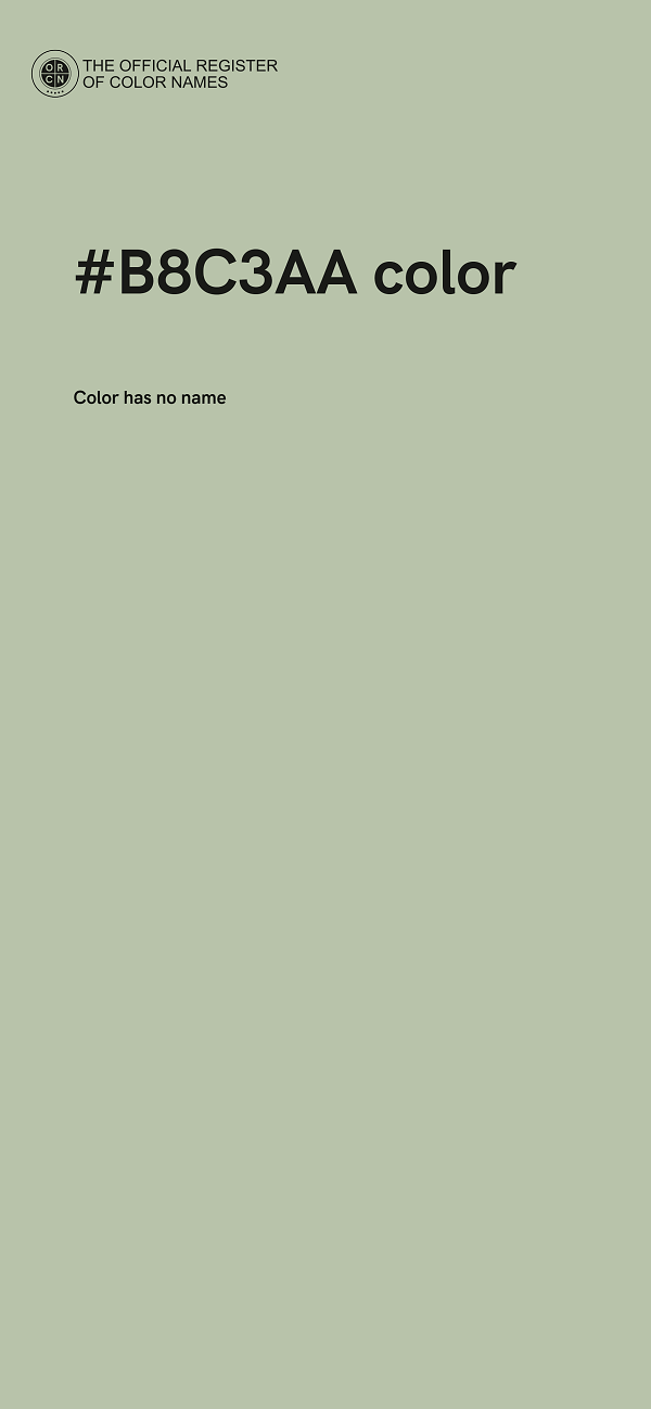 #B8C3AA color image