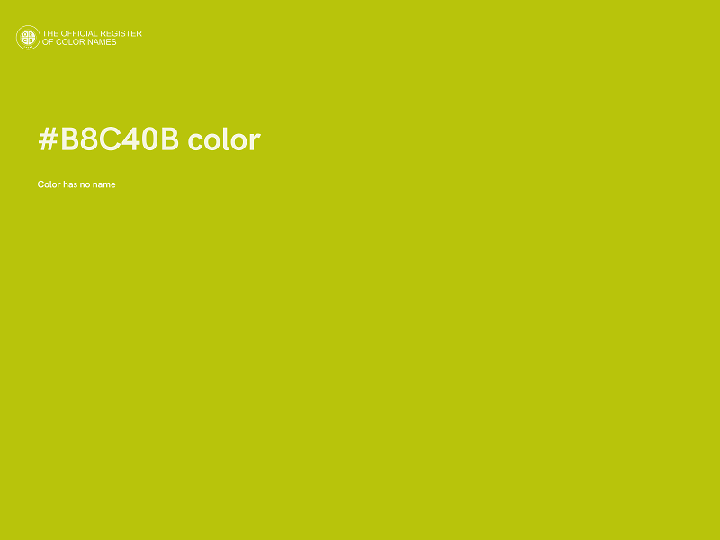 #B8C40B color image