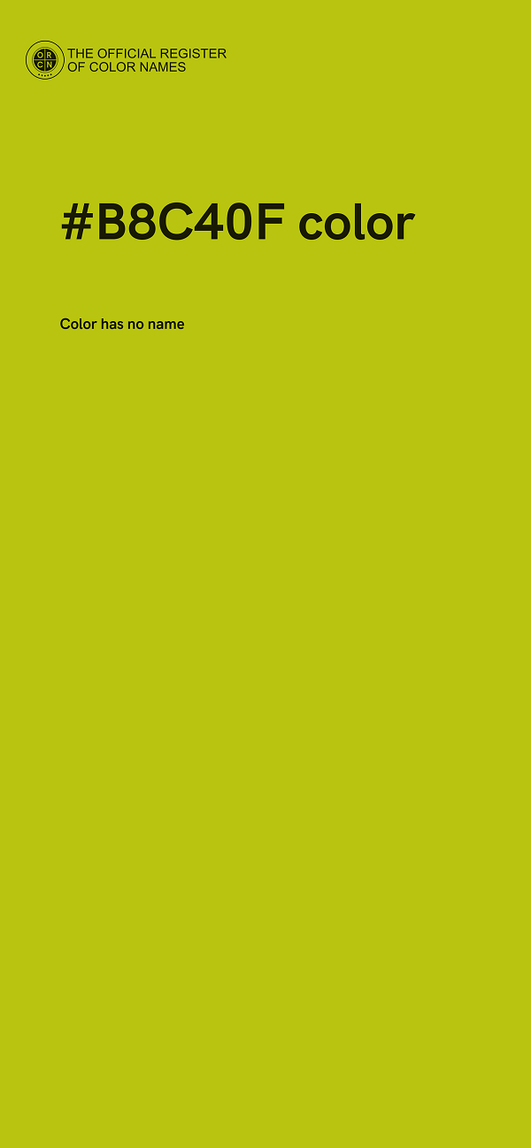 #B8C40F color image