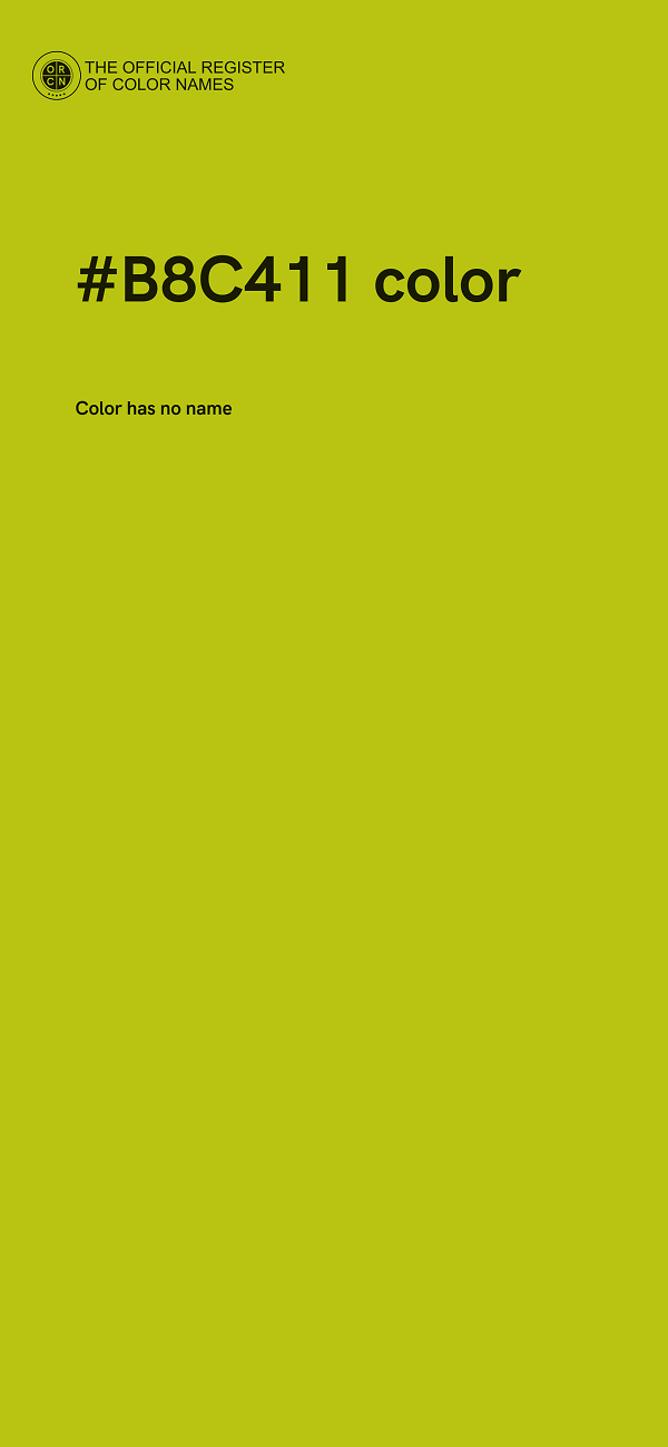 #B8C411 color image