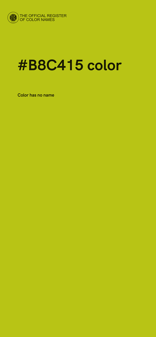 #B8C415 color image