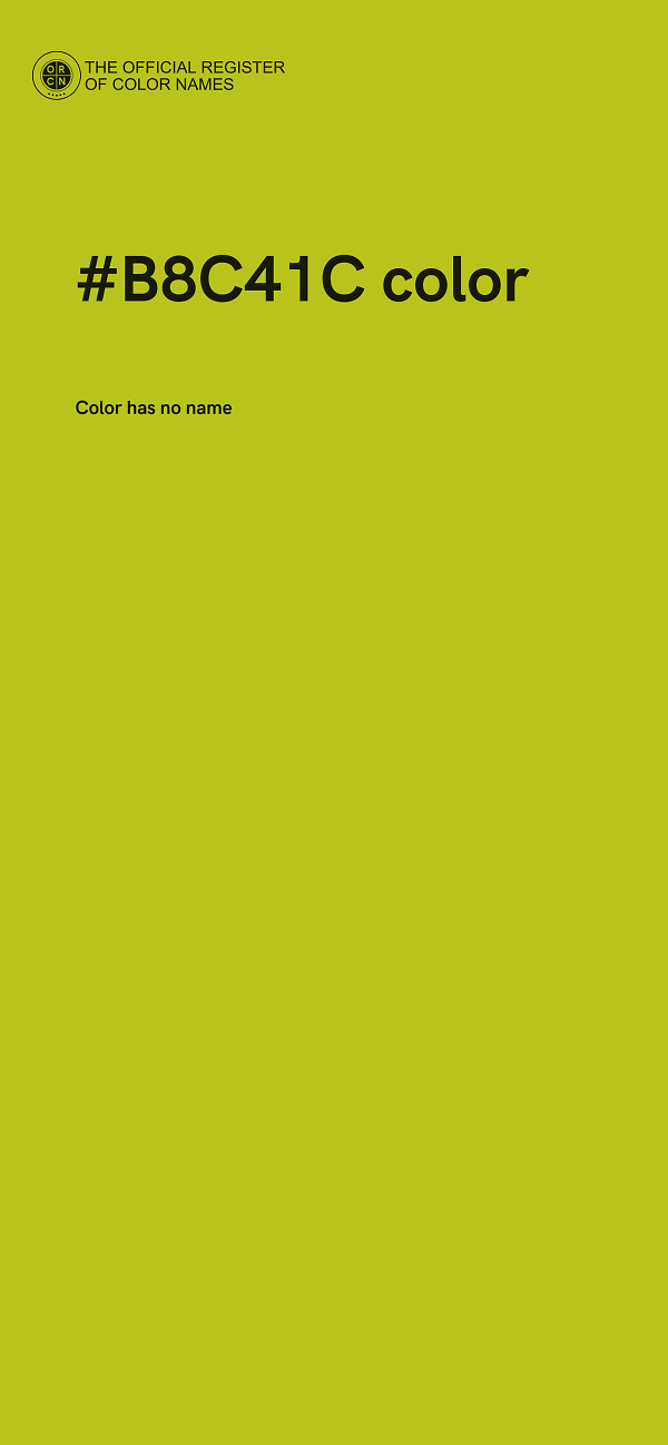 #B8C41C color image