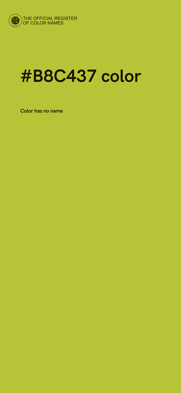 #B8C437 color image