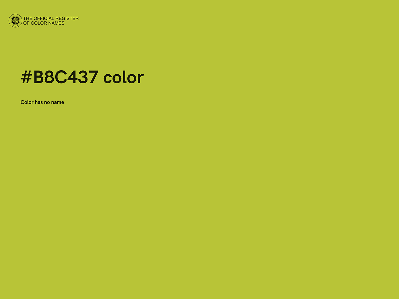 #B8C437 color image