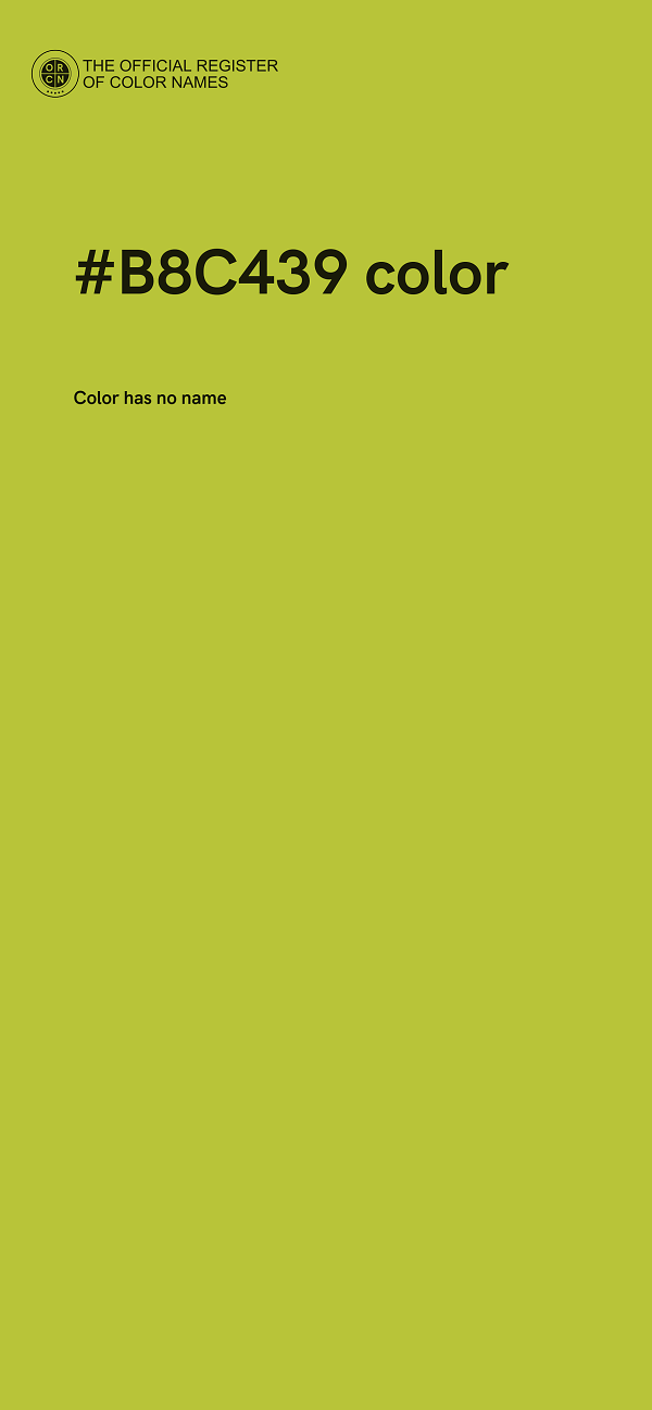 #B8C439 color image