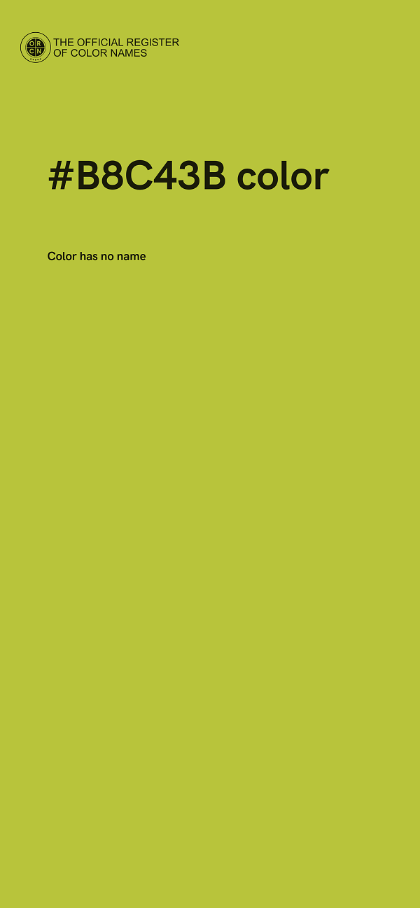 #B8C43B color image