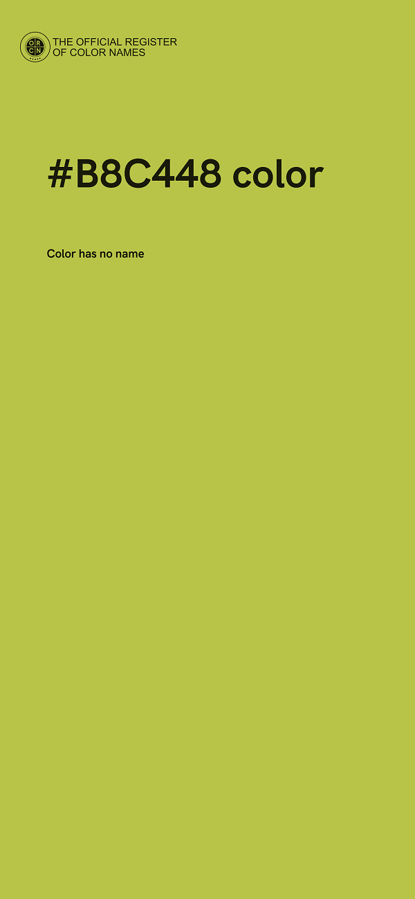 #B8C448 color image
