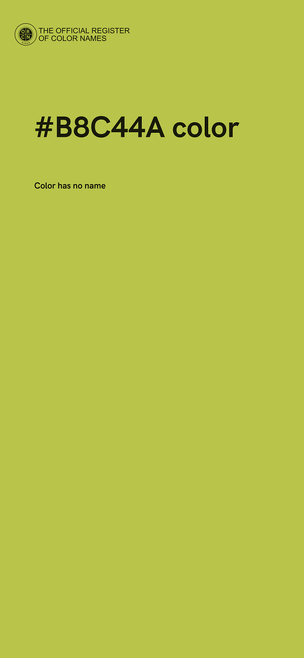 #B8C44A color image