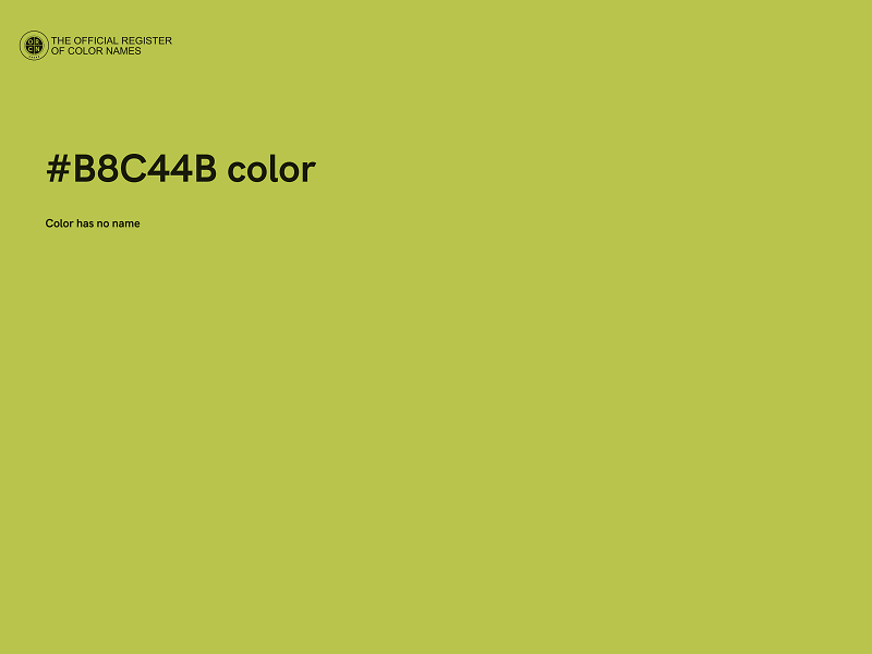 #B8C44B color image