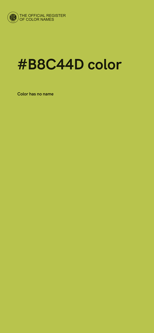 #B8C44D color image