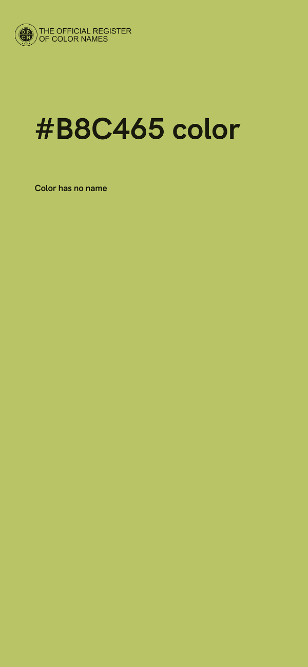#B8C465 color image