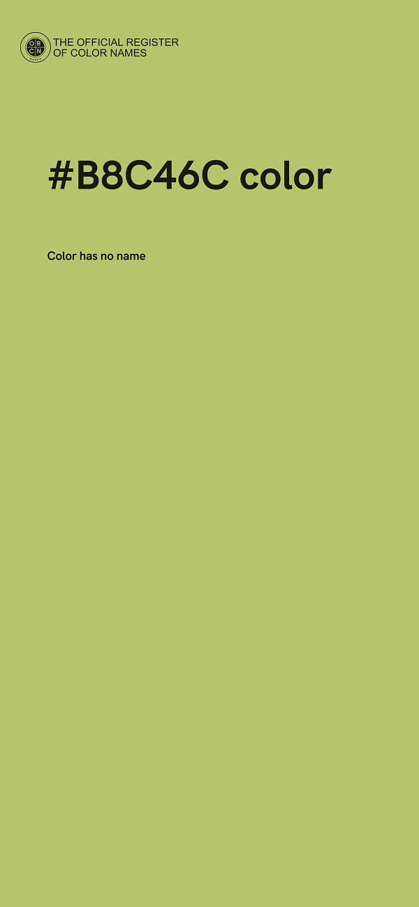 #B8C46C color image