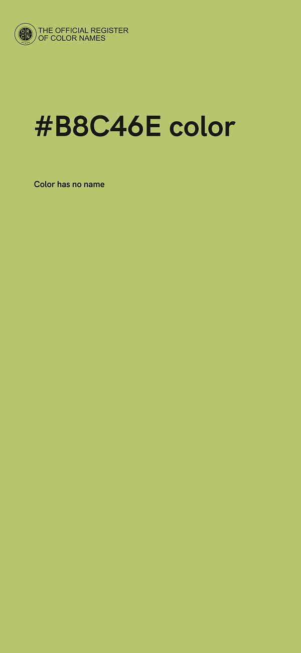 #B8C46E color image