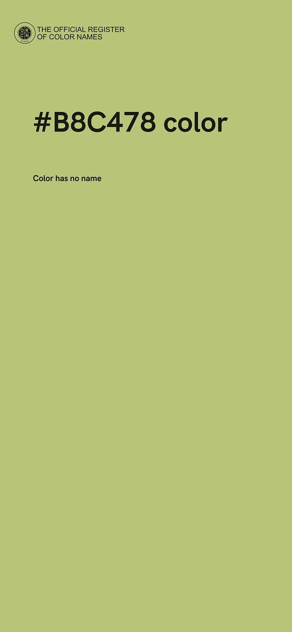 #B8C478 color image