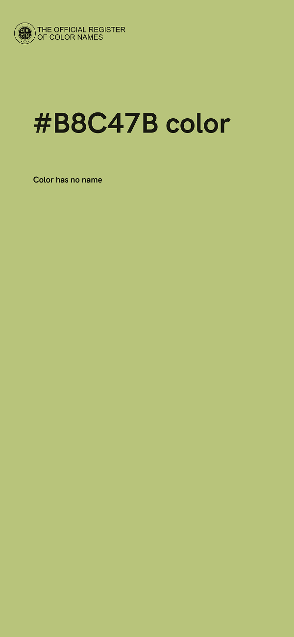 #B8C47B color image