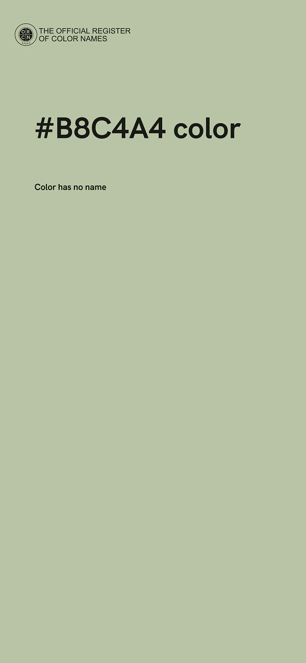 #B8C4A4 color image