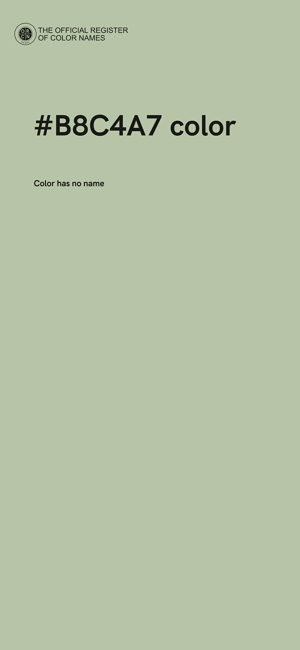 #B8C4A7 color image