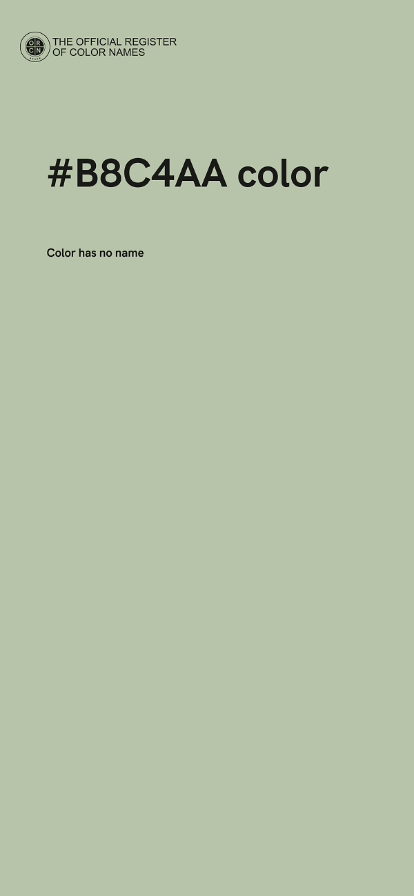 #B8C4AA color image