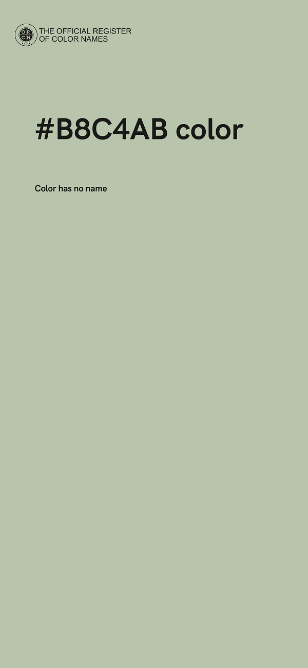 #B8C4AB color image