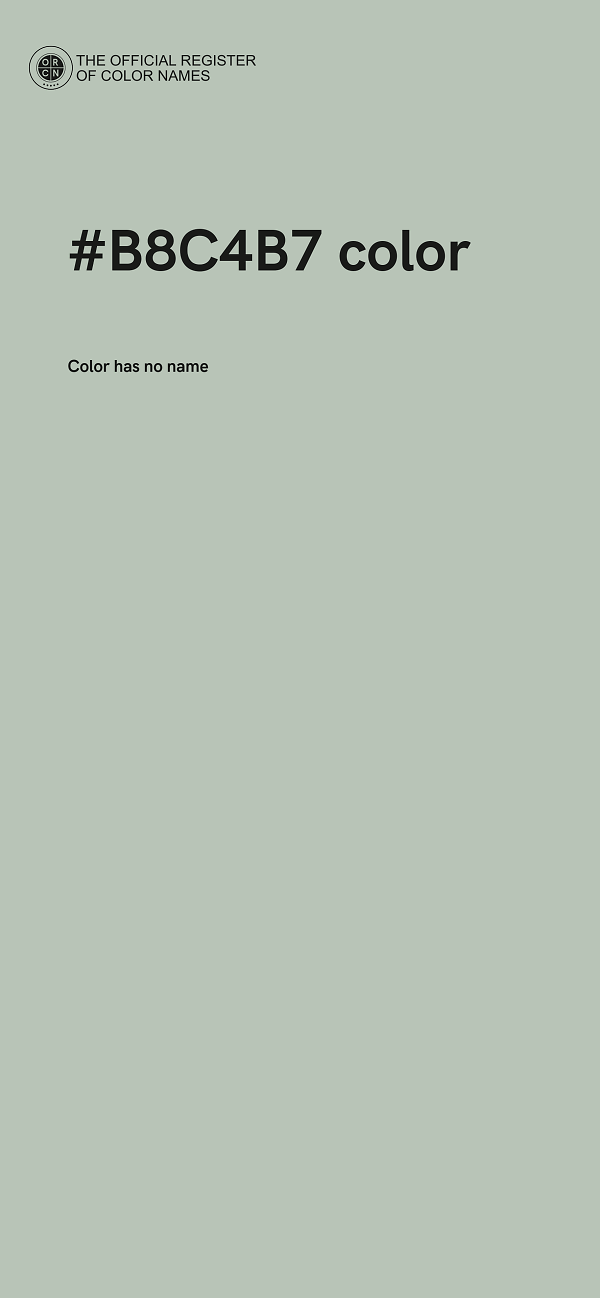 #B8C4B7 color image