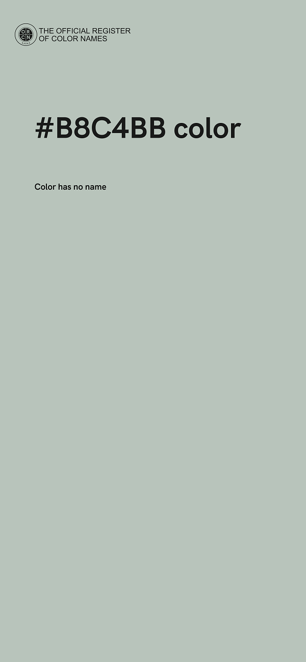 #B8C4BB color image
