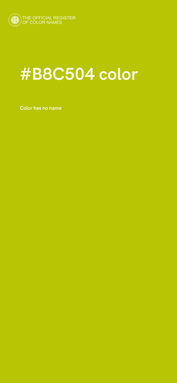 #B8C504 color image