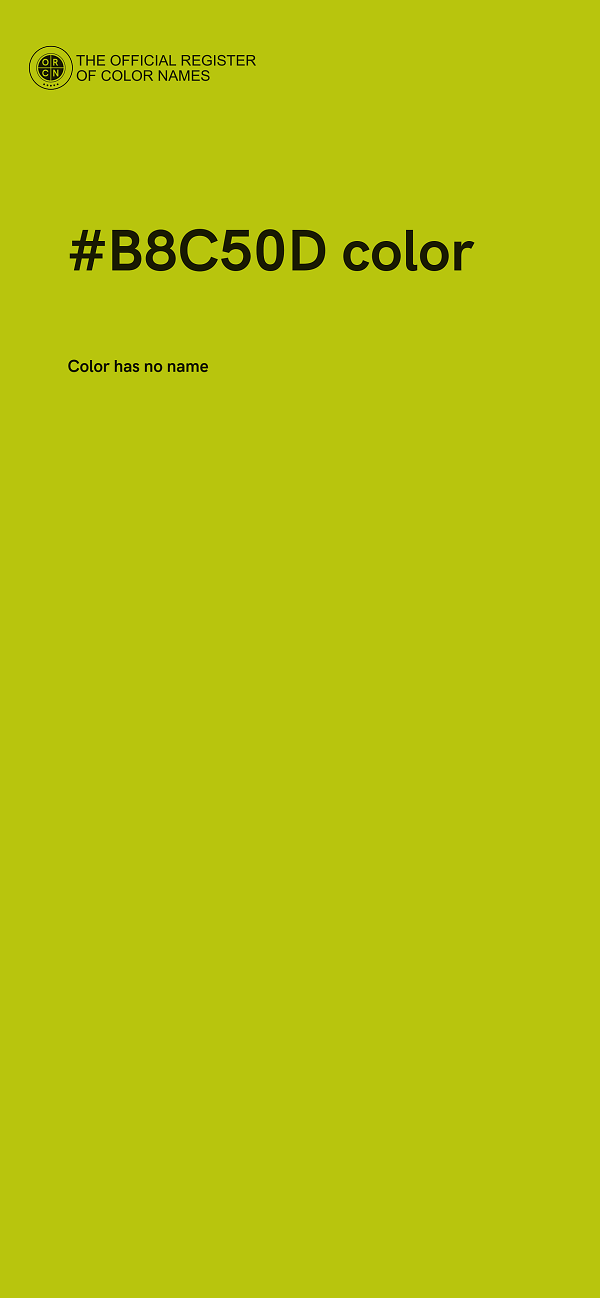 #B8C50D color image