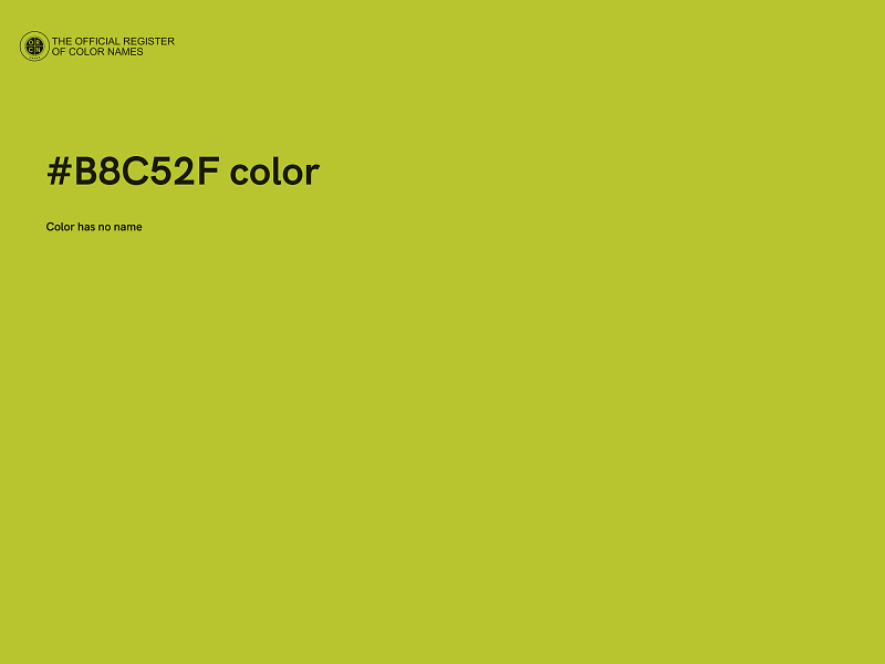 #B8C52F color image