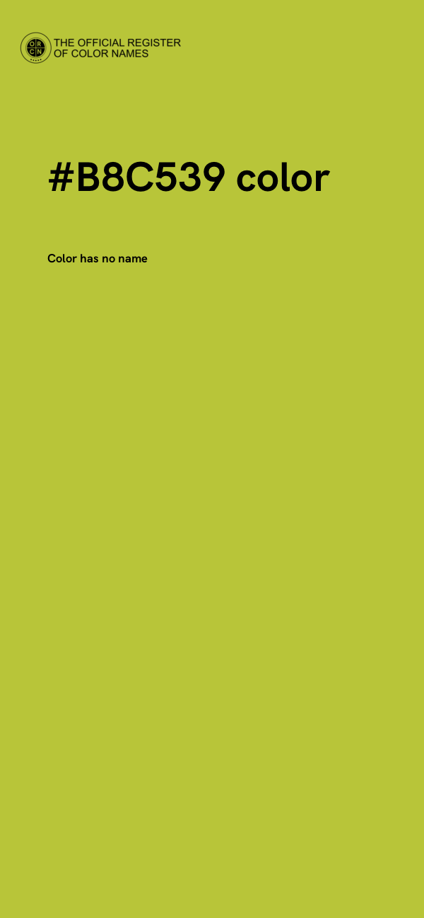 #B8C539 color image