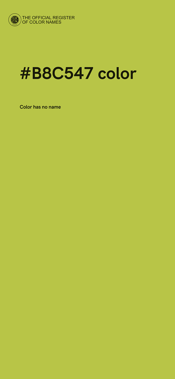 #B8C547 color image