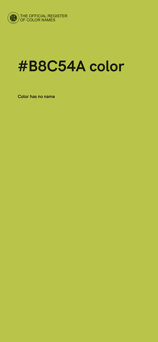 #B8C54A color image