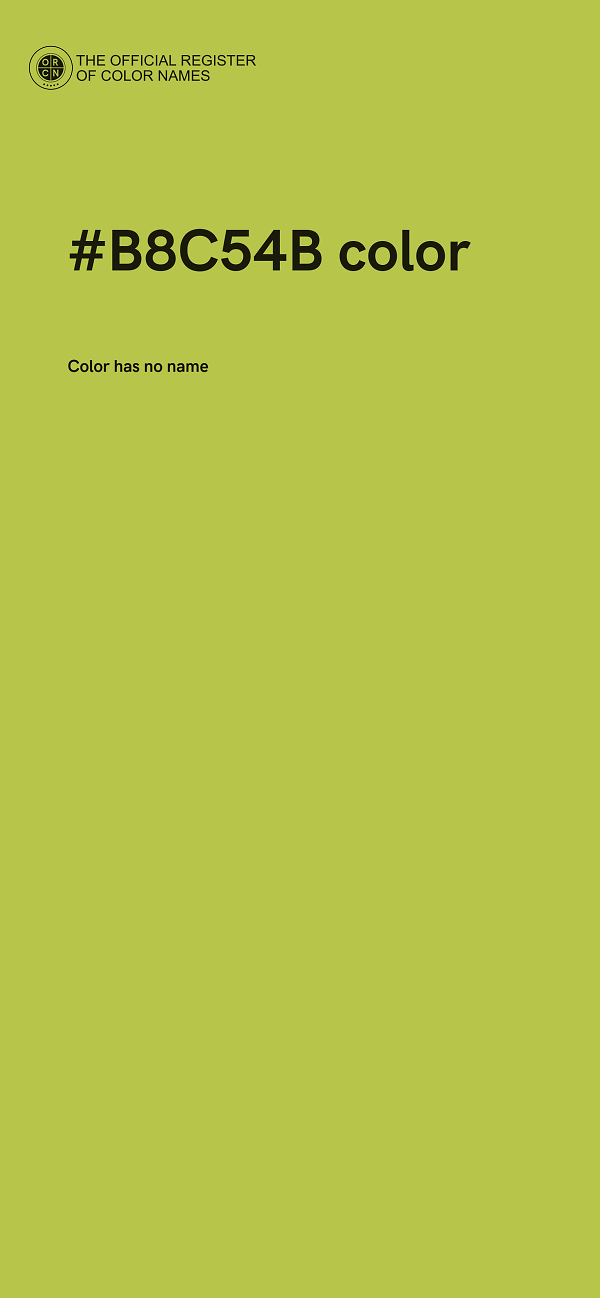 #B8C54B color image