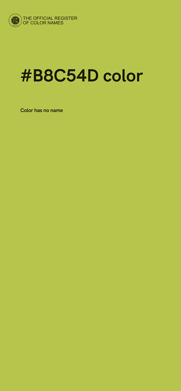 #B8C54D color image