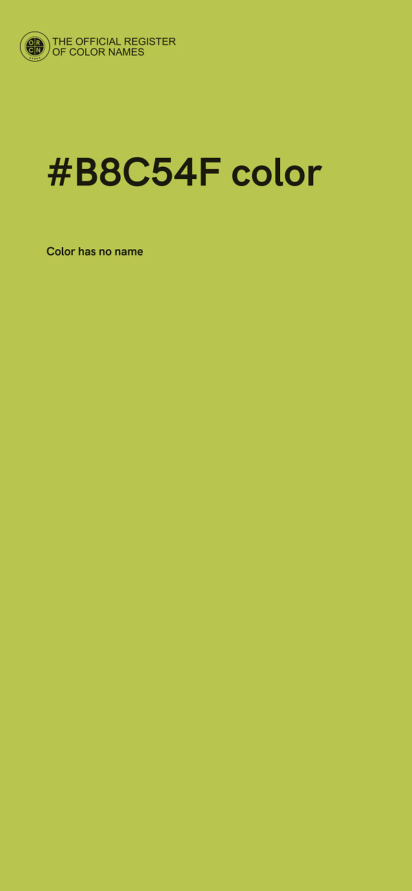 #B8C54F color image