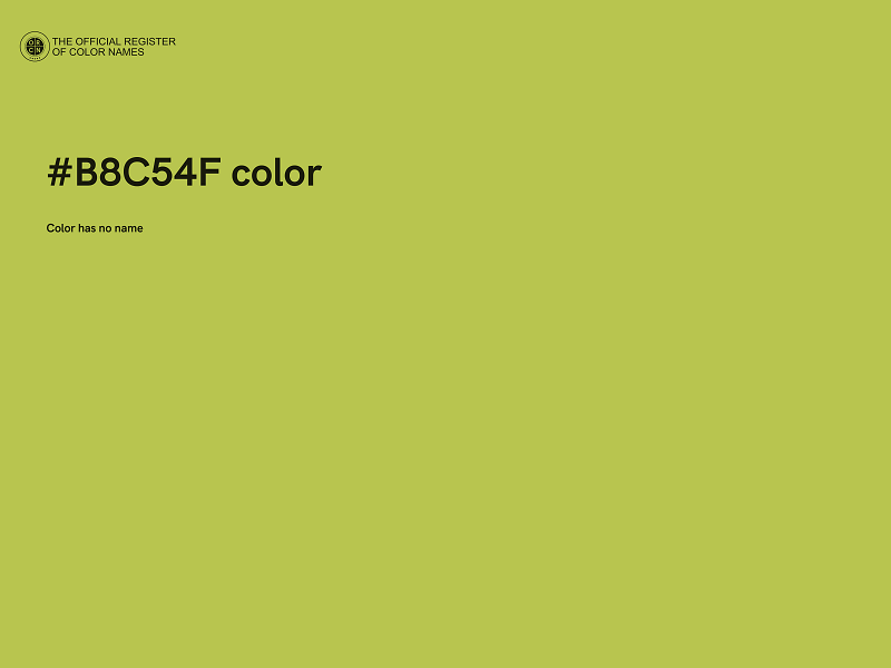 #B8C54F color image