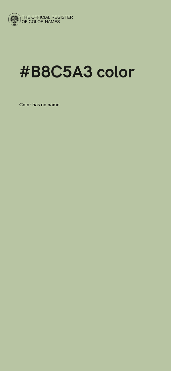 #B8C5A3 color image