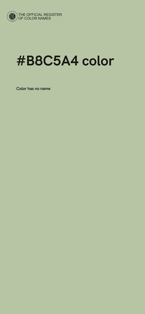 #B8C5A4 color image