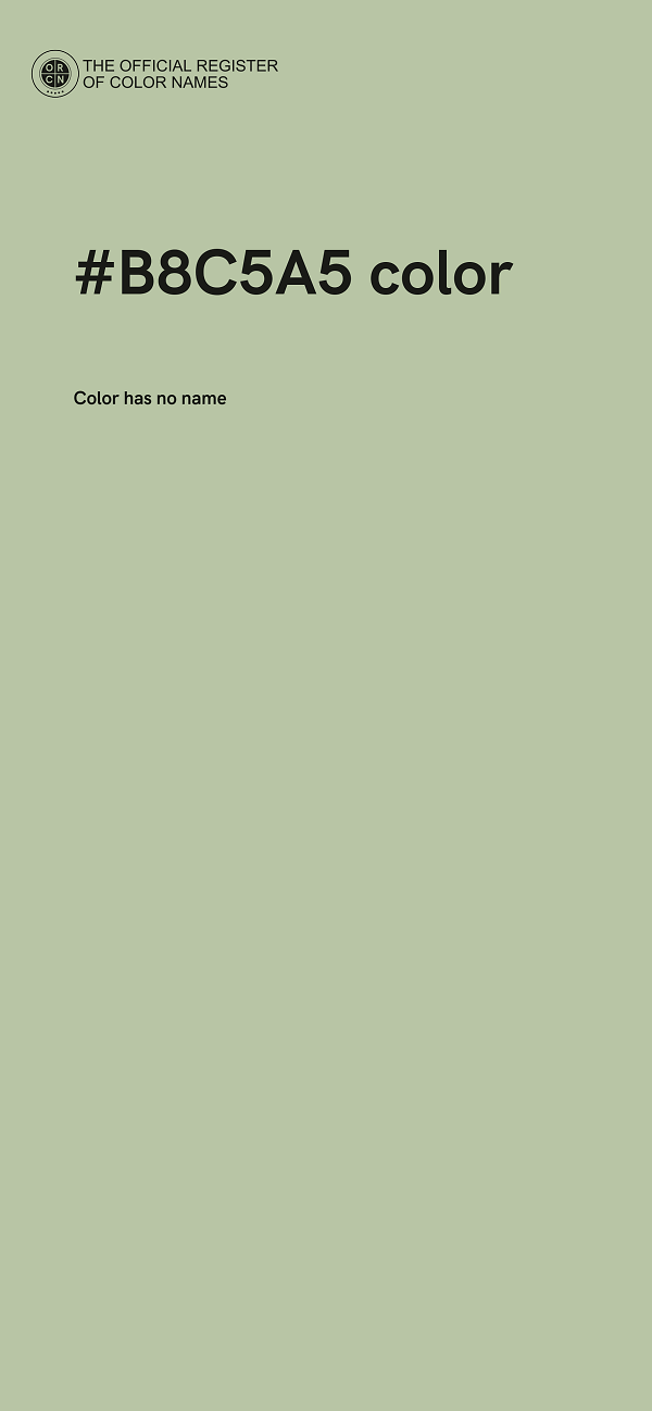 #B8C5A5 color image