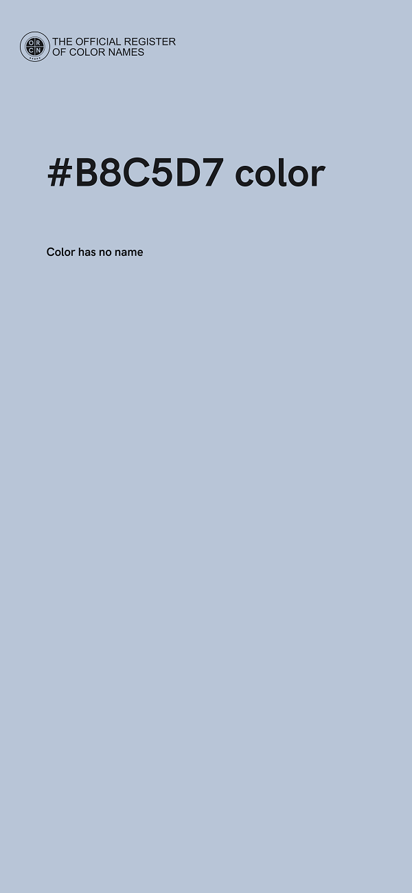 #B8C5D7 color image