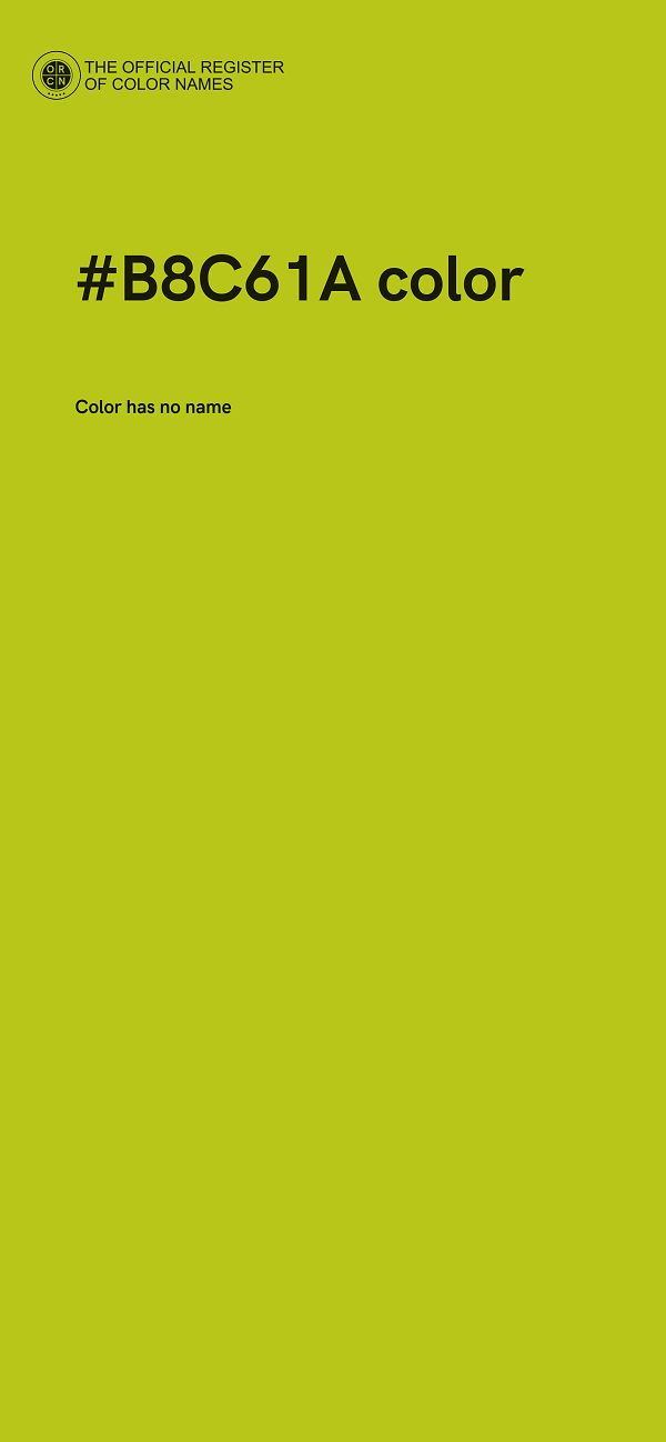 #B8C61A color image