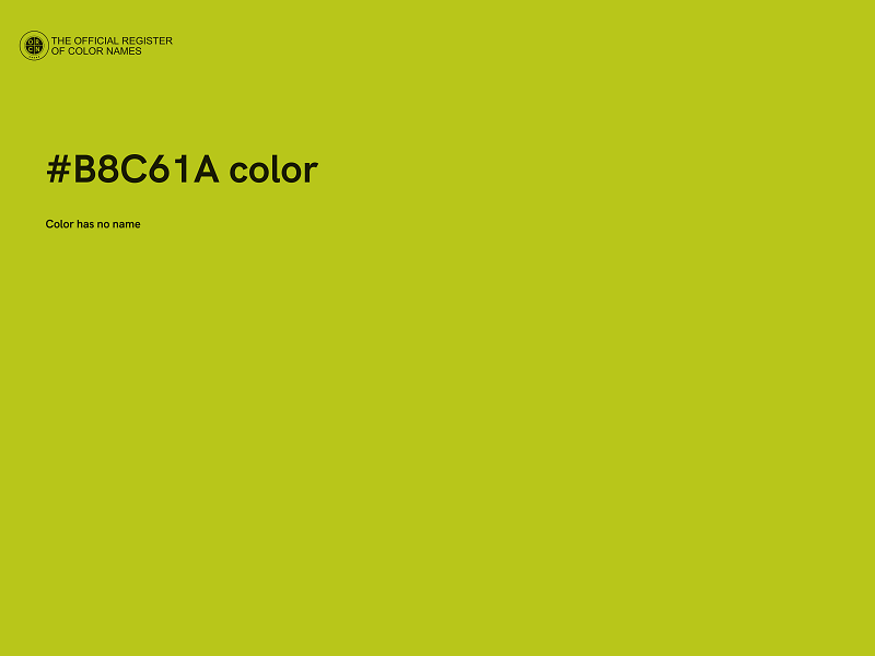 #B8C61A color image
