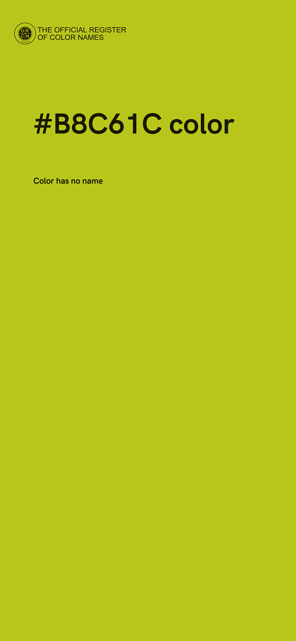 #B8C61C color image