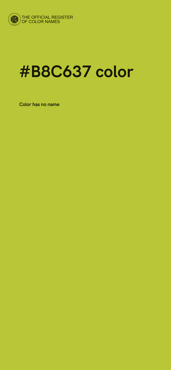 #B8C637 color image